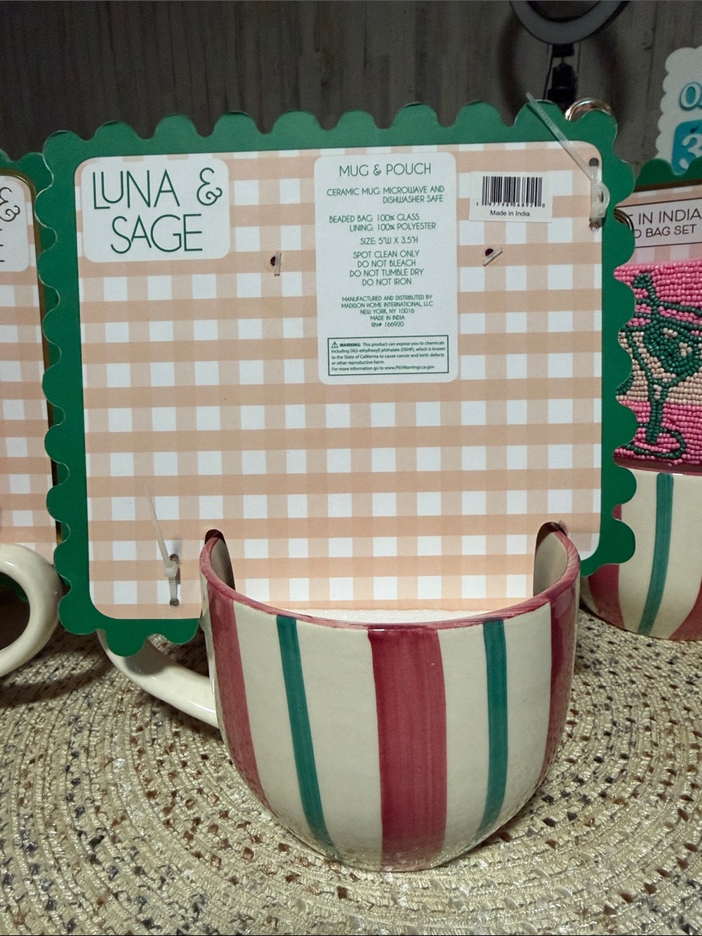 Mug & Martini beaded Coin Purse - Picture 2 of 3